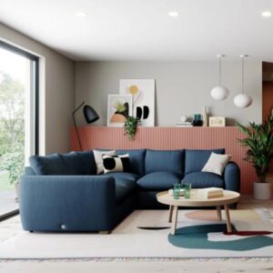 Medium Corner Sofa - Deep Blue