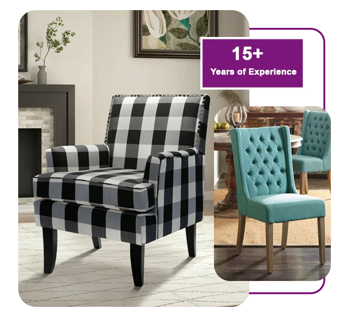 modern and comfortable Chair upholstery service in Dubai