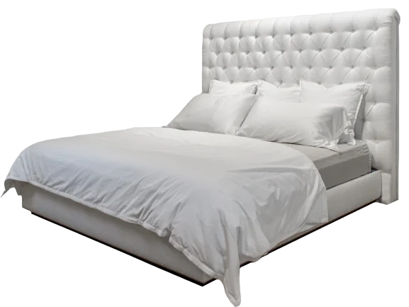 Luxury and white upholsery bed