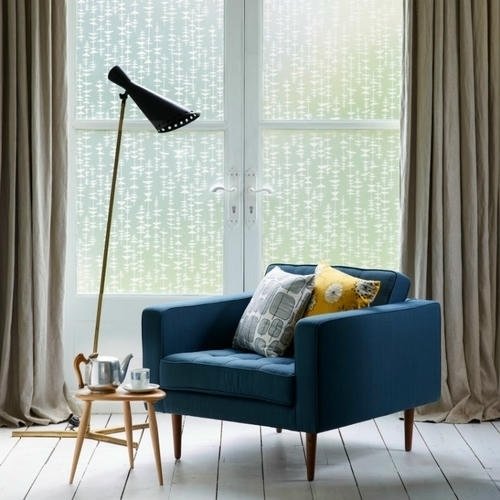 chair with blue color upholstery fabric