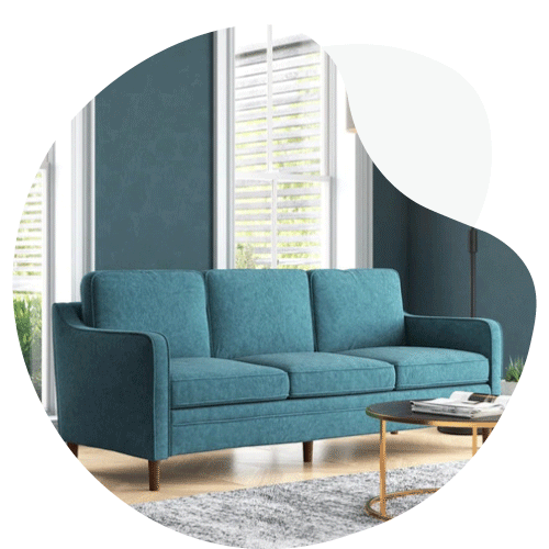 sofa upholstery with luxury fabric