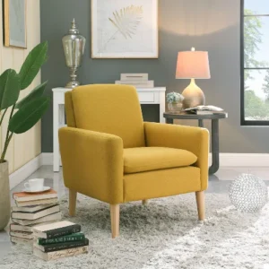 Modern chair with upholstered seat