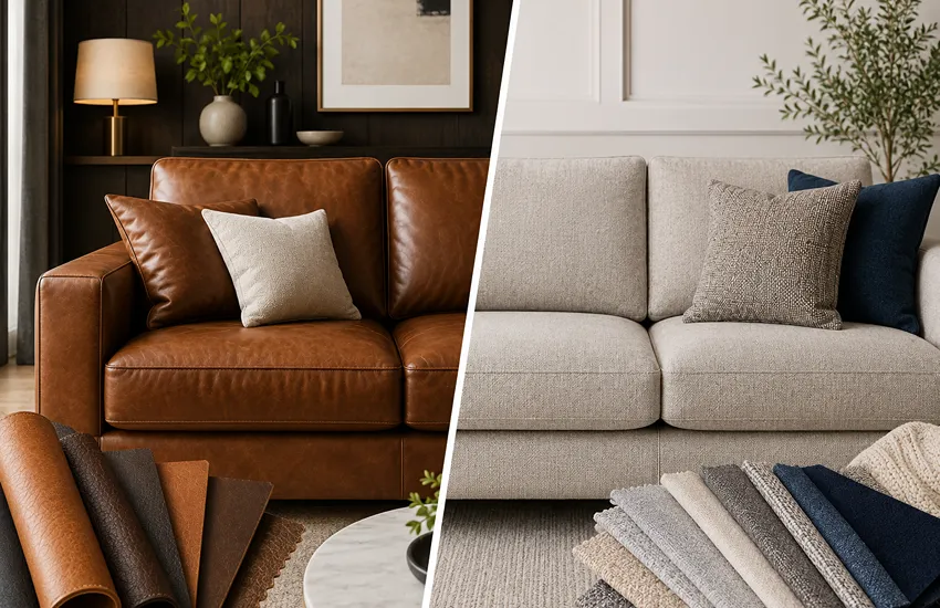 Leather Vs Fabric Sofa Upholstery