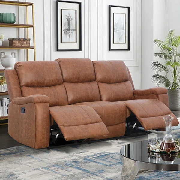 Leather Recliner sofa upholstery