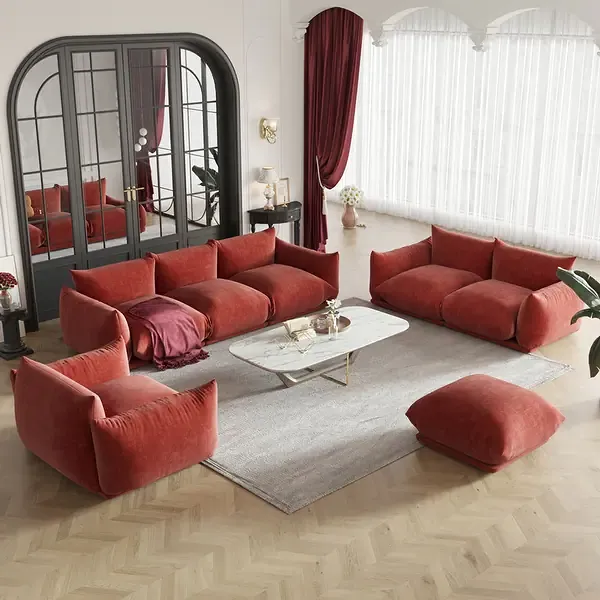 Modern Chenille Upholstery Fabric Sofa Sets