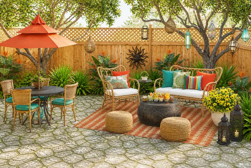 Garden furniture upholstery