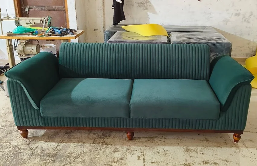 Velvet fabric sofa upholster