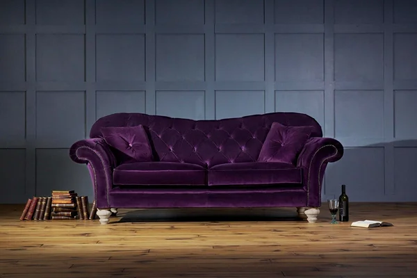 Velvet fabric sofa