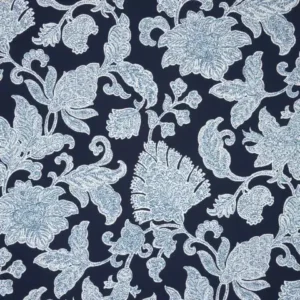 Floral Song Navy Sunbrella Fabric