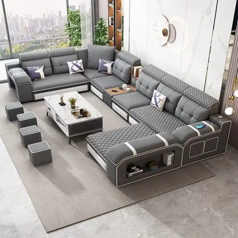 u shape sofa upholstery project in Dubai