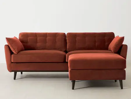3 seater Chase Sofa with Upholstery Fabric