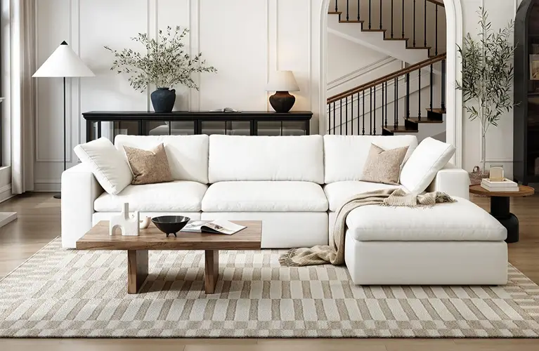 Cotton Fabric Sofa Upholstery Service in Dubai